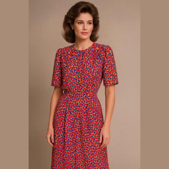 Chaus Vintage Rayon Tailored Shirt Dress - Picture 2 of 13